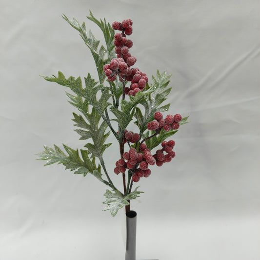 XM13613 FROSTED HOLLY/BERRY PICK,17"